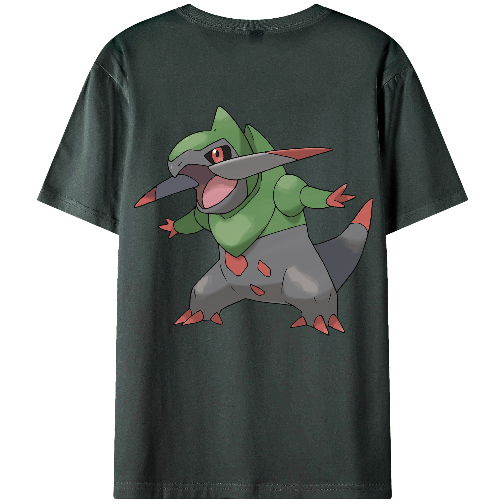 （画像用） ポケットモンスター Pokémon 綿100％ メンズ半袖Tシャツ（バックプリント） 通気性